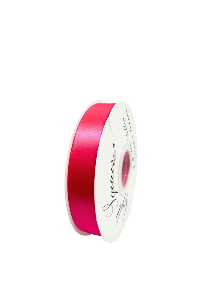 7/8 Inch Polyester Single Satin Ribbon (50 Yards) - Shocking Pink -- 13 Per Case
