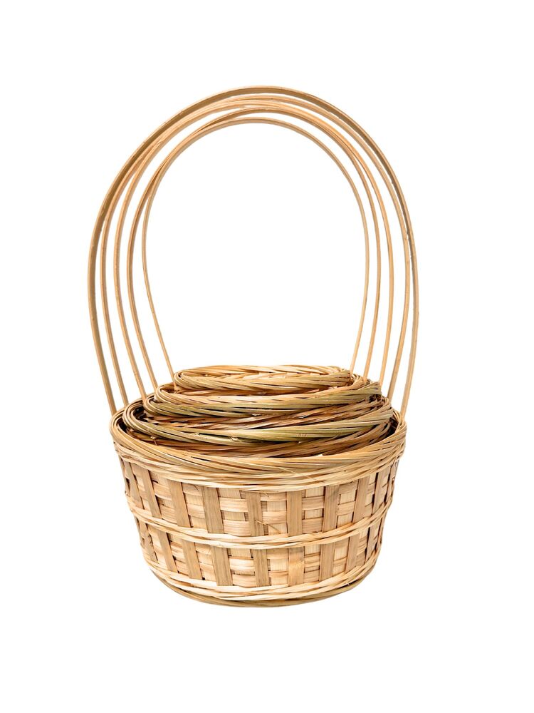 5-Piece Set Dark Brown Round Basket 10W x 5H -- 12 Per Case
