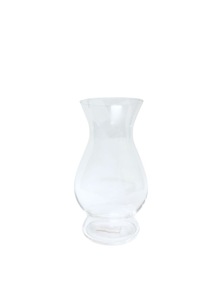 9 Inch Clear Belly Glass Vase 4"W x 9"H -- 12 Per Case