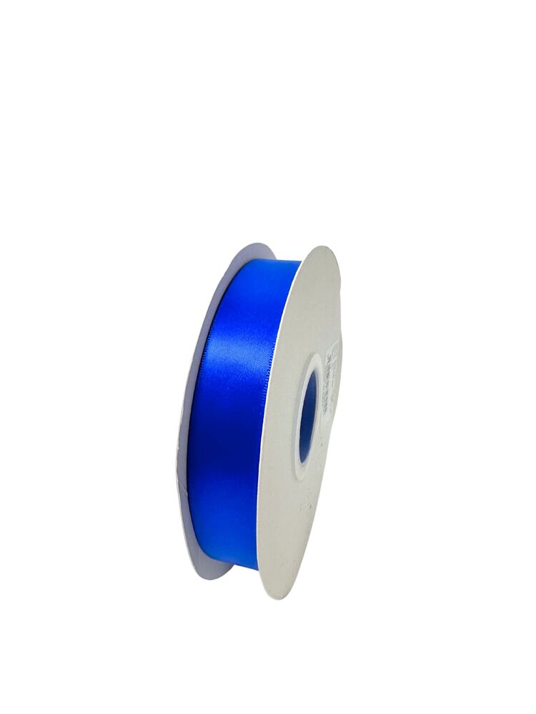 7/8 Inch Polyester Single Satin Ribbon (50 Yards) - Electric Blue -- 13 Per Case