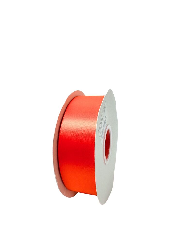 1.5 Inch Polyester Single Satin Ribbon (50 Yards) - Russet Orange -- 9 Per Case