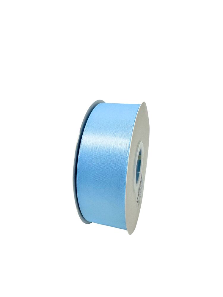 1.5 Inch Polyester Single Satin Ribbon (50 Yards) - Blue Topaz -- 9 Per Case