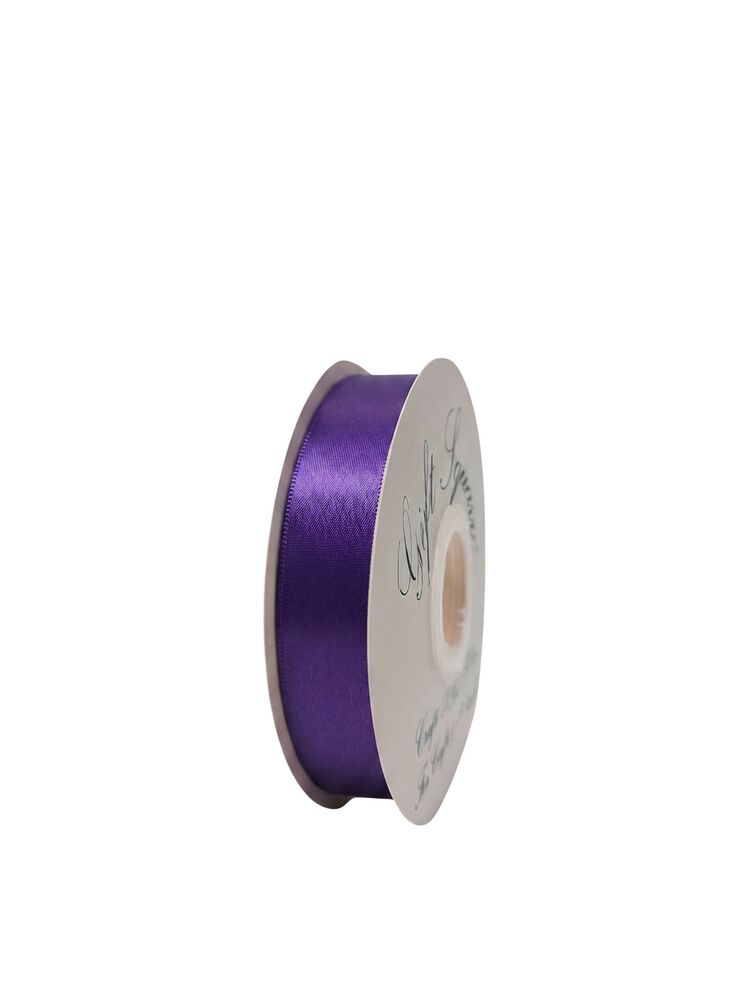 7/8 Inch Polyester Single Satin Ribbon (50 Yards) - Purple -- 13 Per Case