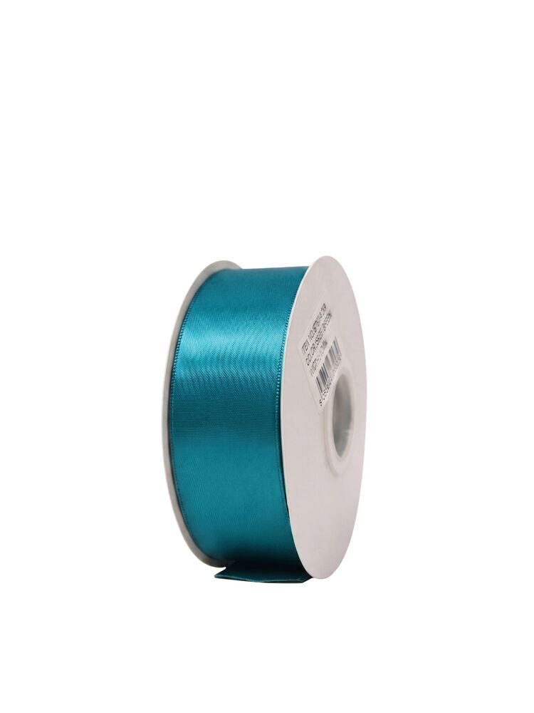 1.5 Inch Polyester Single Satin Ribbon (50 Yards) - Teal -- 9 Per Case