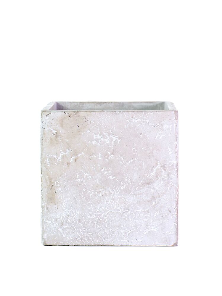 7 Inch Gray Cube Cement Planter 7W x 7H -- 4 Per Case