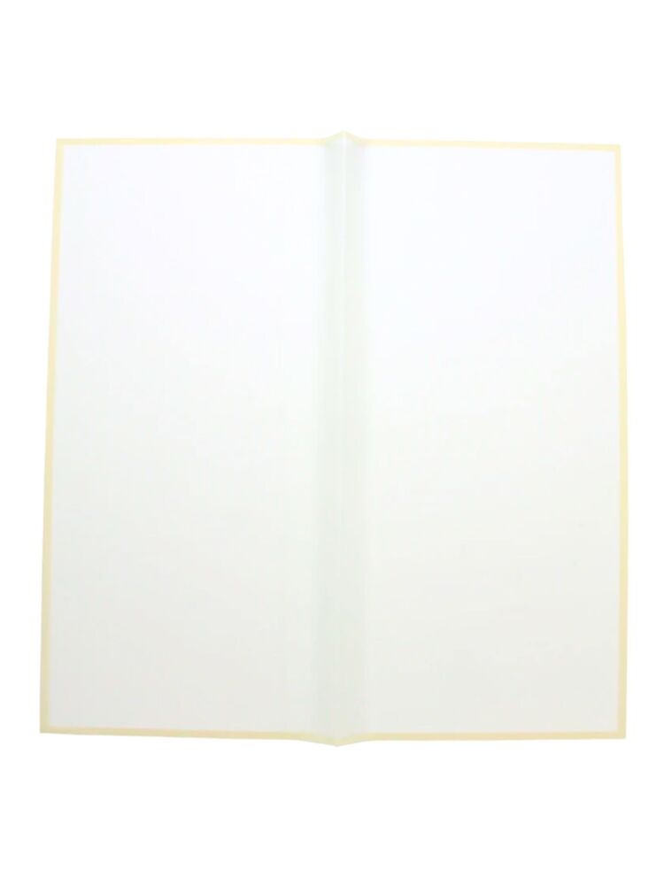 White w/ Gold Edge Flower Wrapping Paper 20pcs -- 50 Per Case
