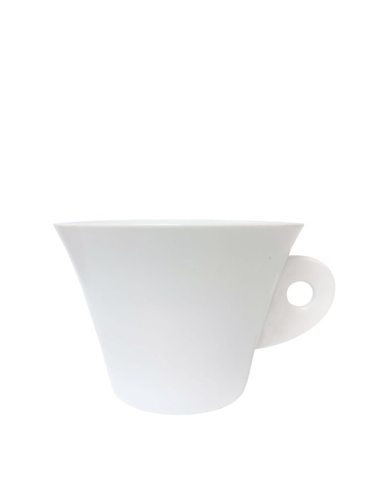 5 Inch White Cup Ceramic Vase 7.5"W x 5"H -- 12 Per Case