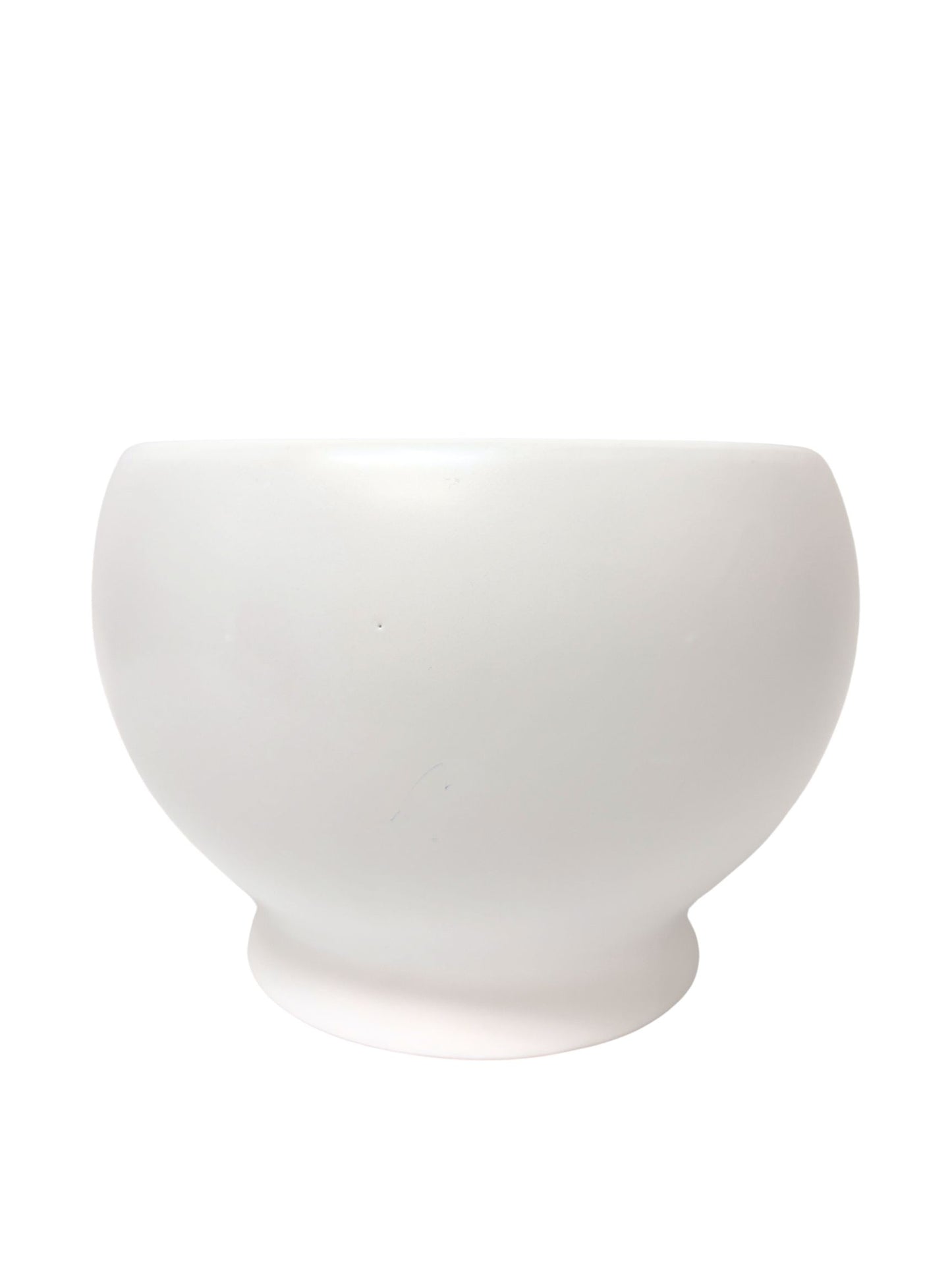 6 Inch White Bowl Ceramic Vase 8.5"W x 6"H -- 6 Per Case