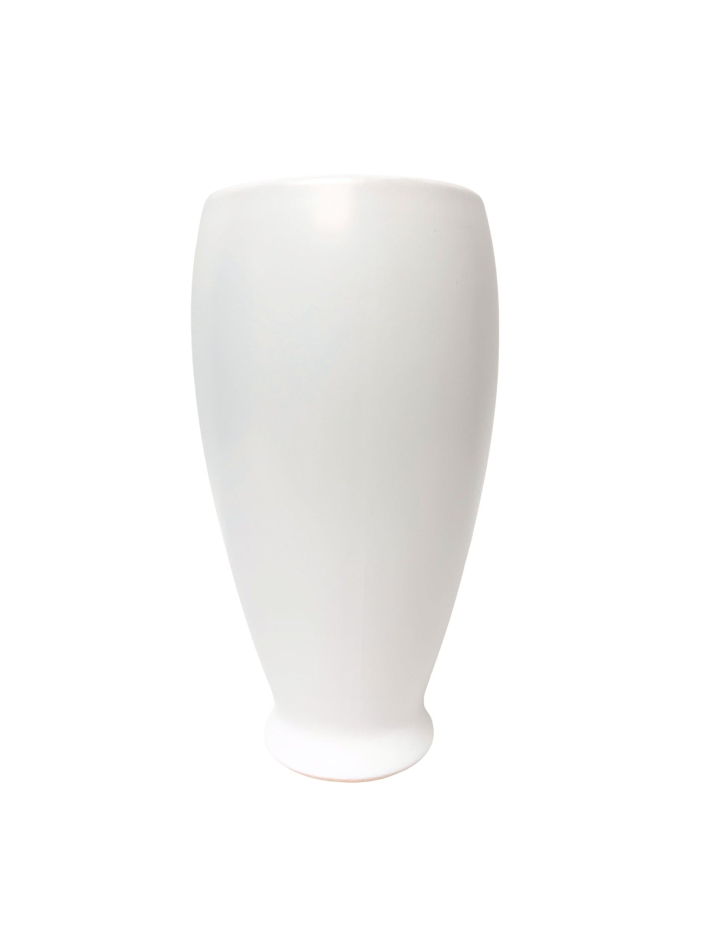 9.5 Inch White Round Ceramic Vase 5.25W x 9.5H -- 6 Per Case