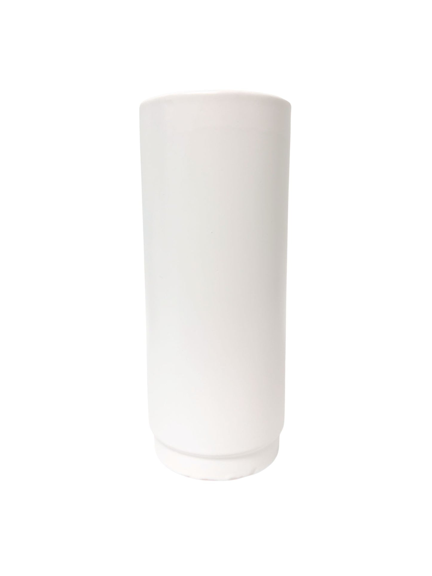 10 Inch White Cylinder Ceramic Vase 4W x 10H -- 12 Per Case