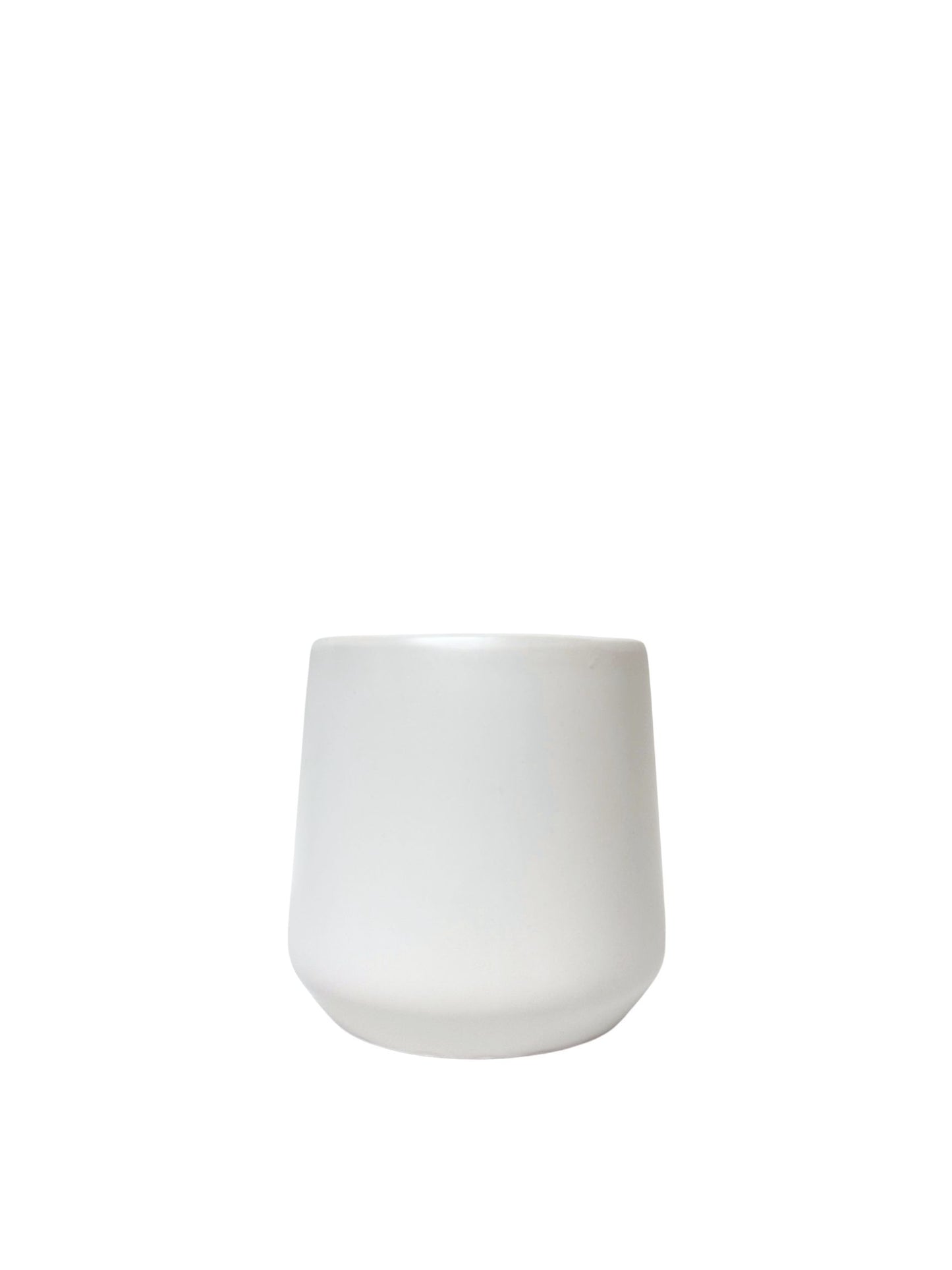 4.5 Inch Matte White Round Ceramic Vase 4.5"W x 4.5"H -- 24 Per Case