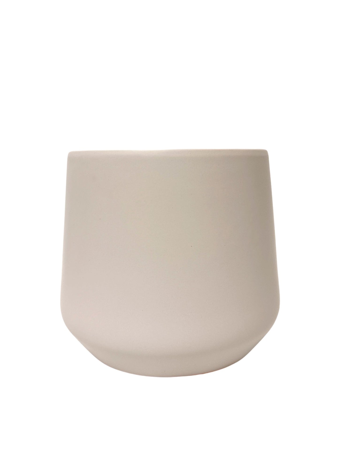 6.25 Inch Gray Stone Round Ceramic Vase 7W x 6.25H -- 8 Per Case