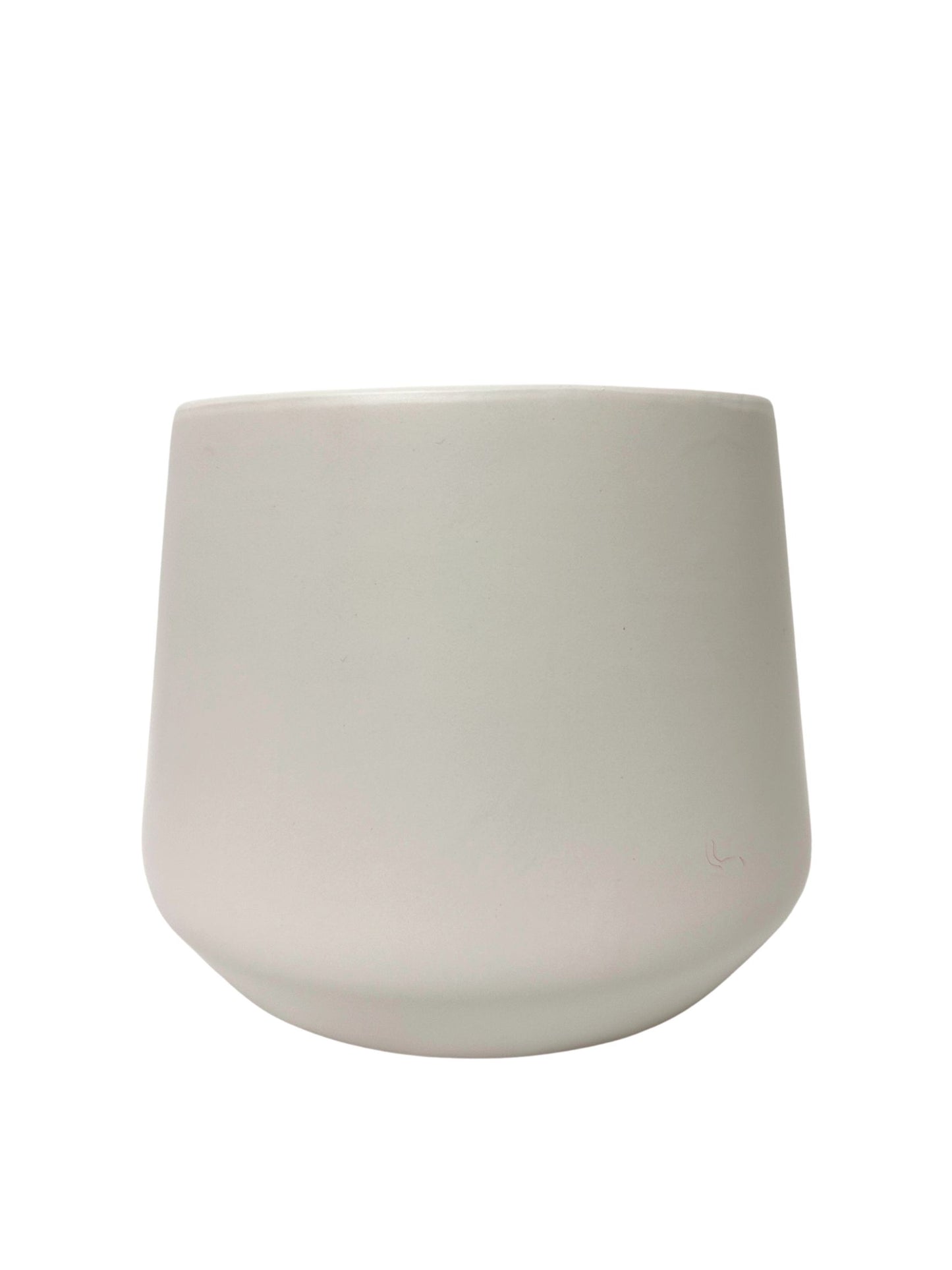 7 Inch Gray Stone Round Ceramic Cylinder 8.5W x 7H -- 6 Per Case