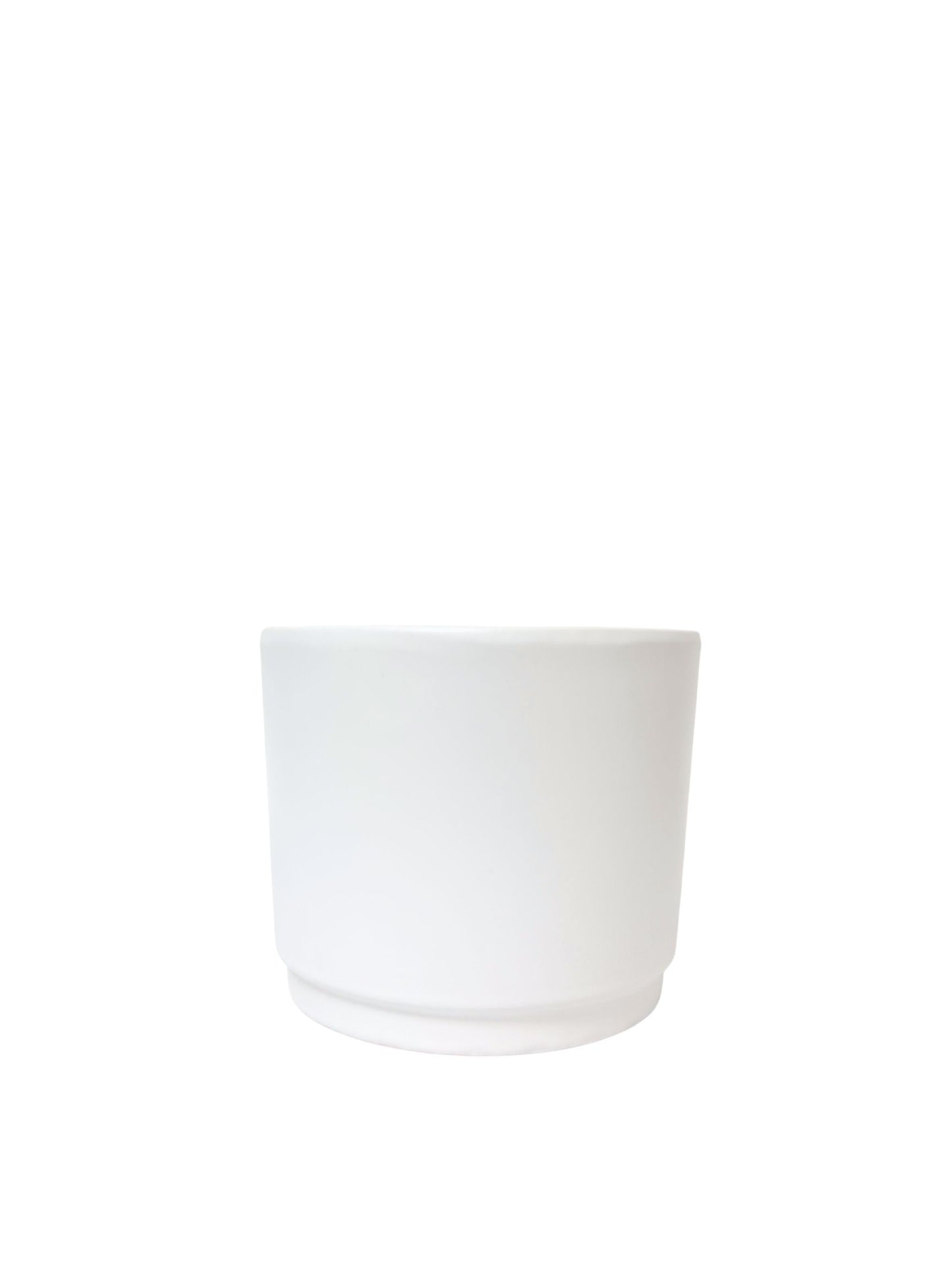 4 Inch White Round Ceramic Vase 4.75"W x 4"H -- 18 Per Case