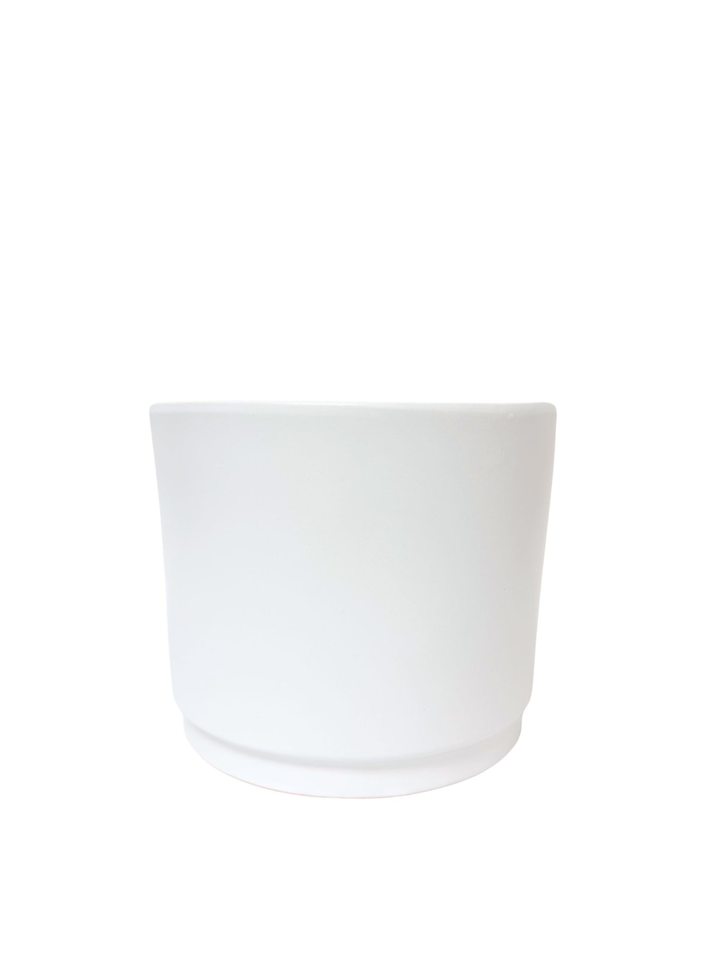 5.5 Inch White Round Ceramic Vase 6.75"W x 5.5"H -- 8 Per Case