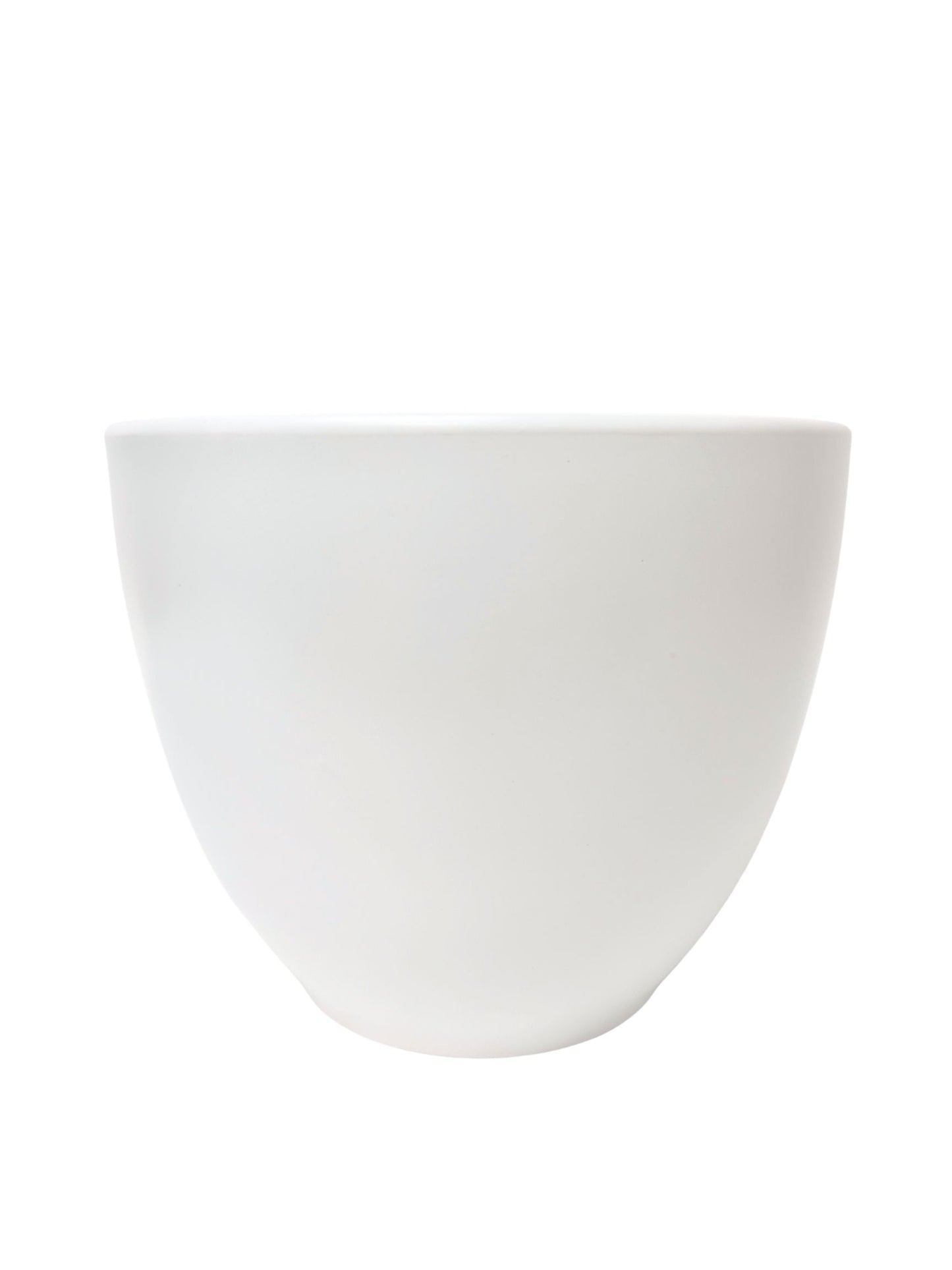 6 Inch White Round Ceramic Vase 6.5W x 5.25H -- 8 Per Case
