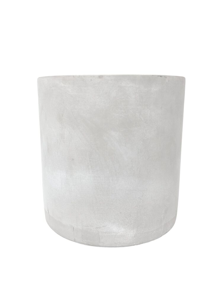 9 Inch Gray Cylinder Cement Planter 9"W x 9"H -- 2 Per Case