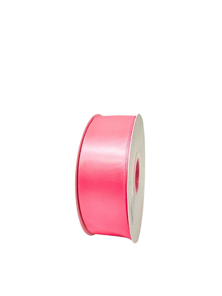 1.5 Inch Polyester Single Satin Ribbon (50 Yards) - Hot Pink -- 5 Per Case