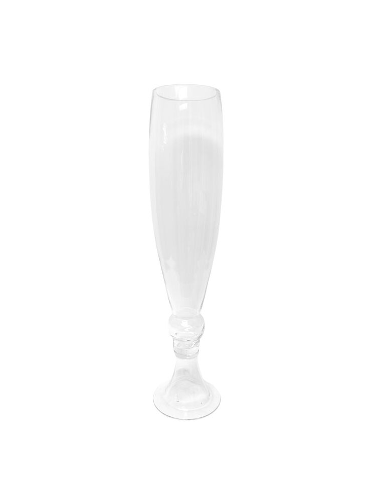 22 Inch Clear Cup Pedestal Glass Vase 4.5"W x 22"H -- 6 Per Case