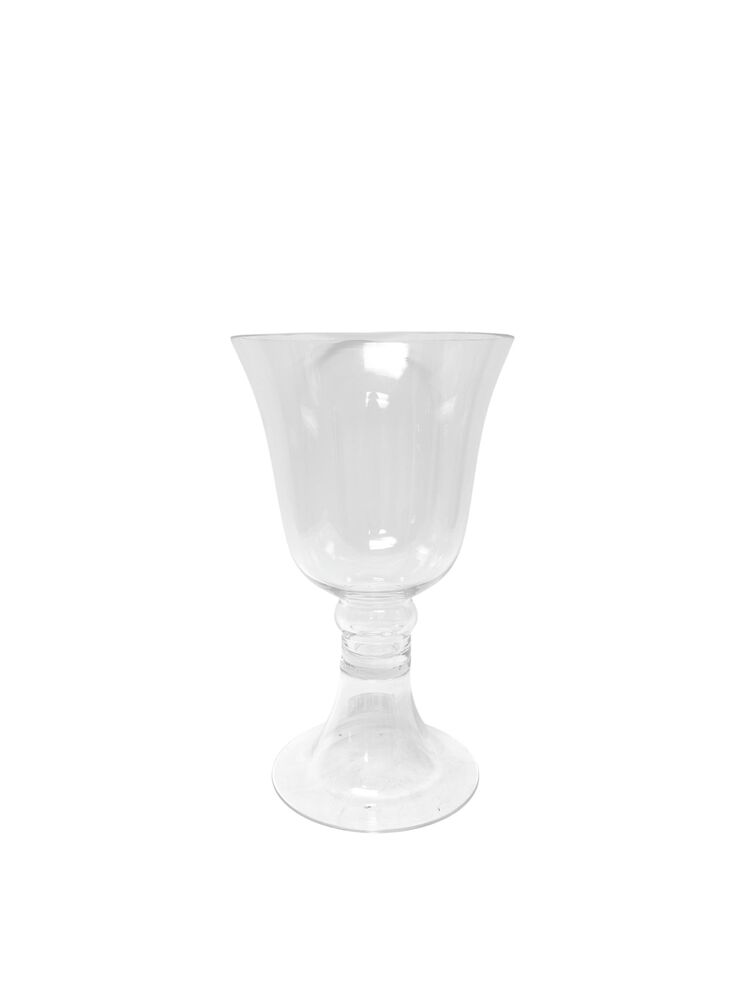 12 Inch Clear Cup Pedestal Glass Vase 7.5"W x 12"H -- 6 Per Case