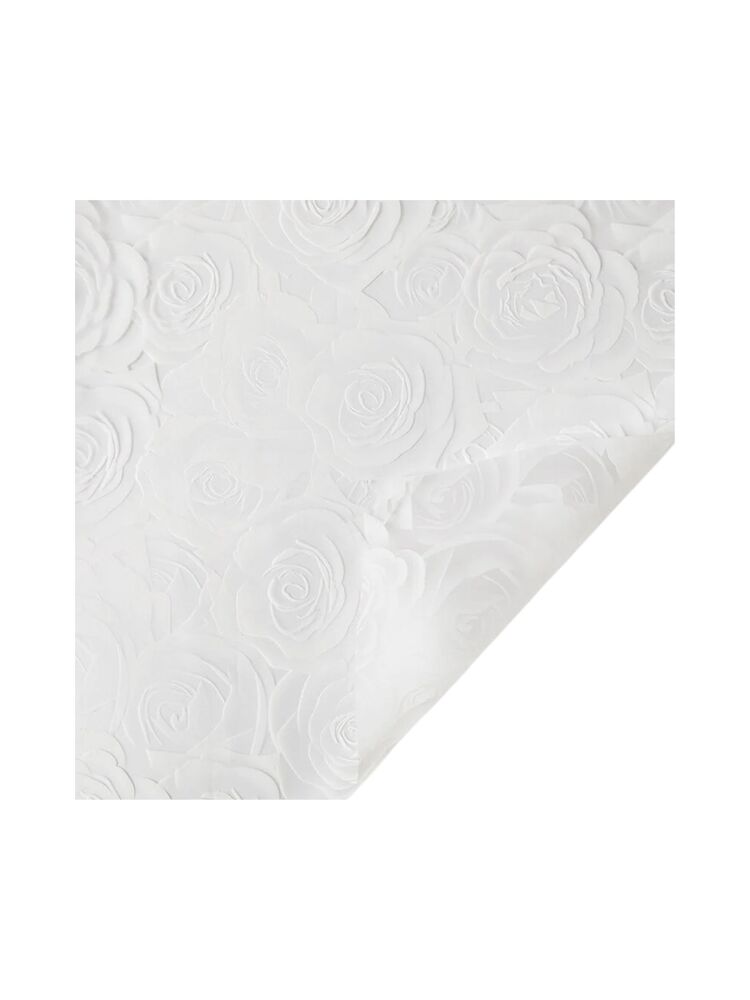 White Rose Pattern Flower Wrapping Paper -- 1 Per Case