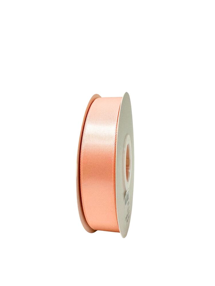 7/8 Inch Polyester Single Satin Ribbon (50 Yards) - Petal Peach -- 13 Per Case