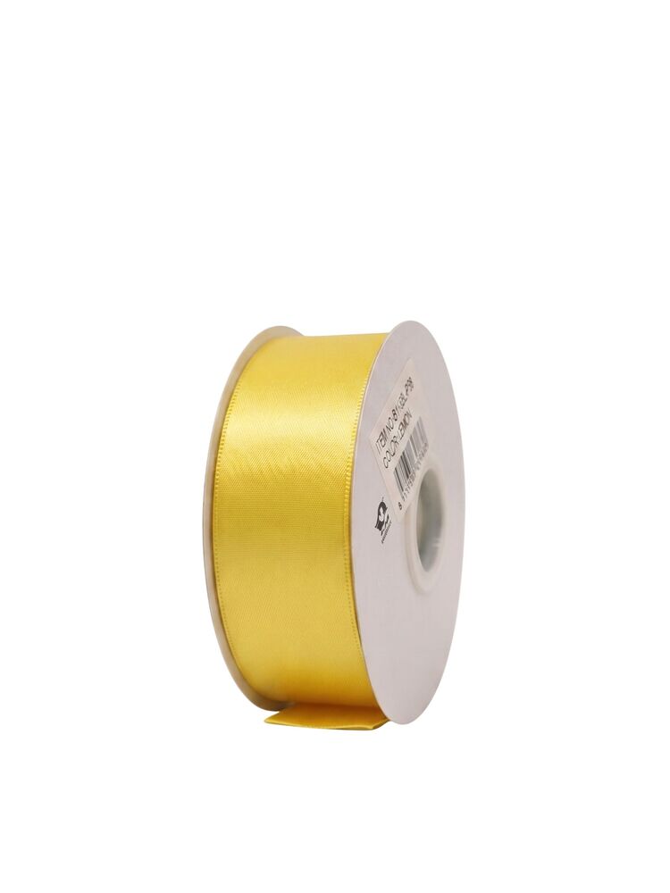 1.5 Inch Polyester Single Satin Ribbon (50 Yards) - Lemon -- 9 Per Case