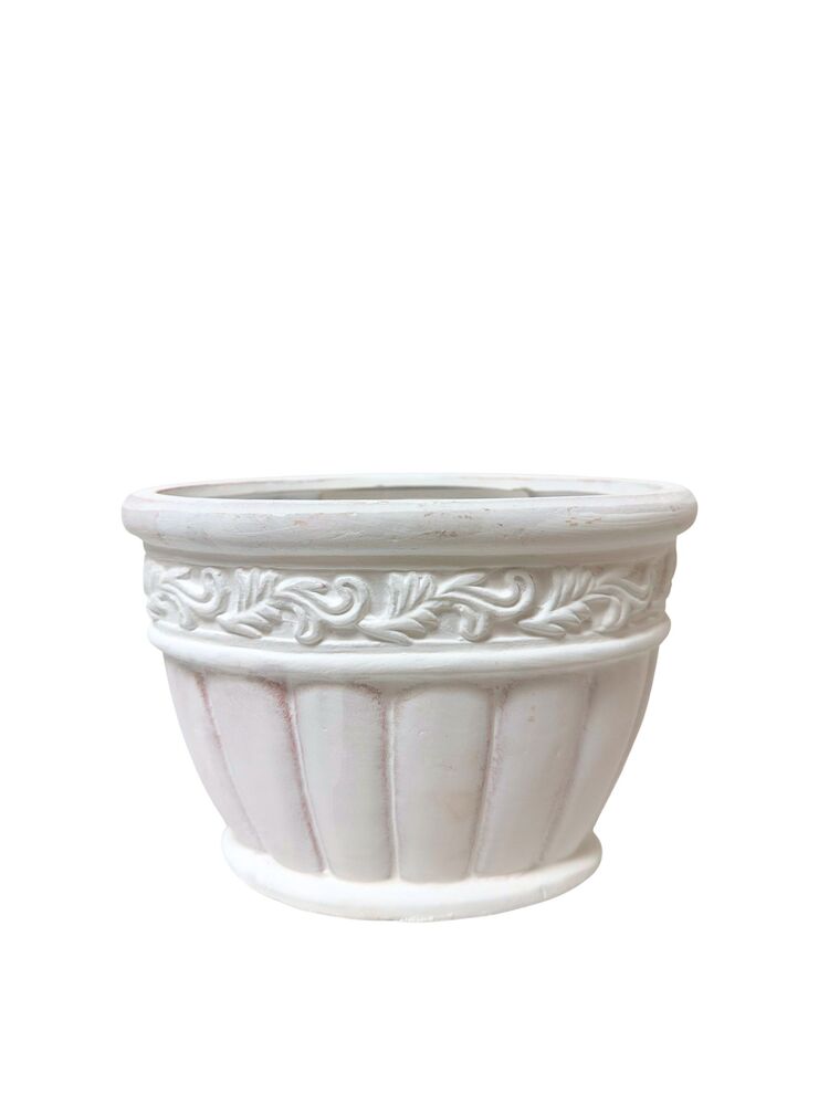 4.75 Inch White Oval Ceramic Vase 4.25"W x 6.25"L x 4.75"H -- 24 Per Case