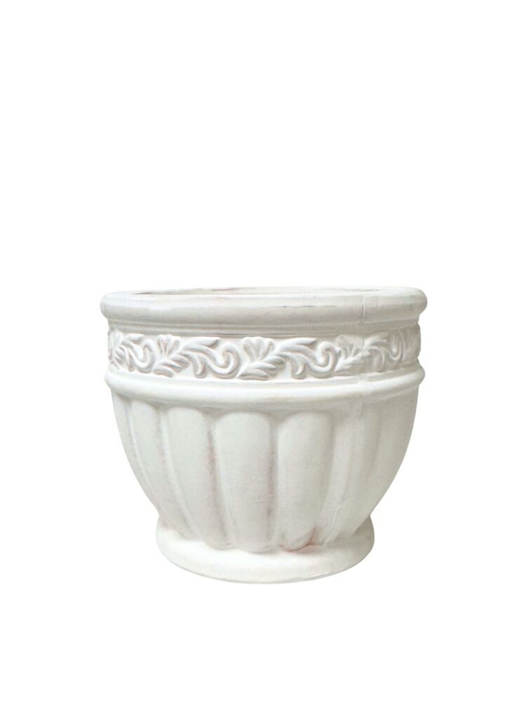4 Inch White Round Ceramic Vase 5W x 4H -- 24 Per Case