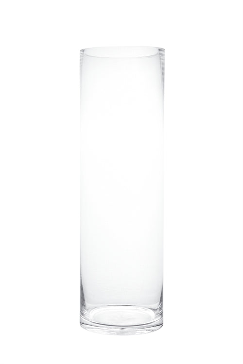 16 Inch Clear Cylinder Glass Vase 5"W x 16"H -- 8 Per Case