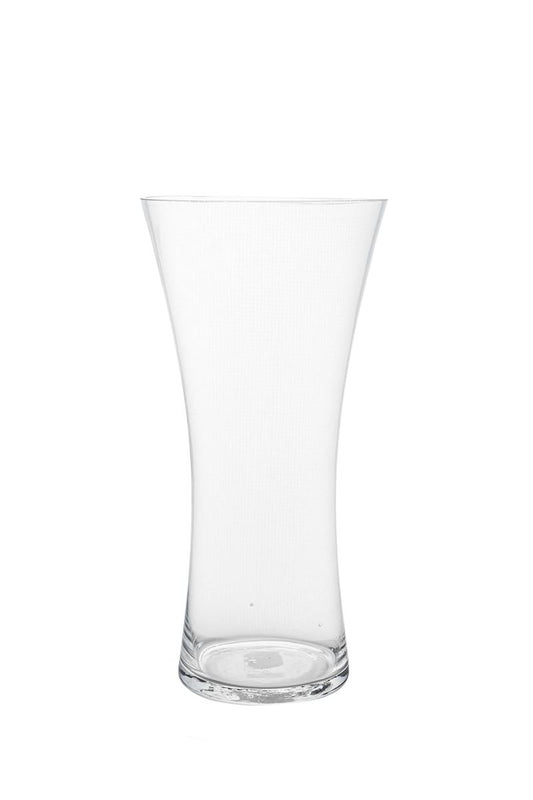 12 Inch Clear Hour Glass Vase 6W x 12H -- 6 Per Case