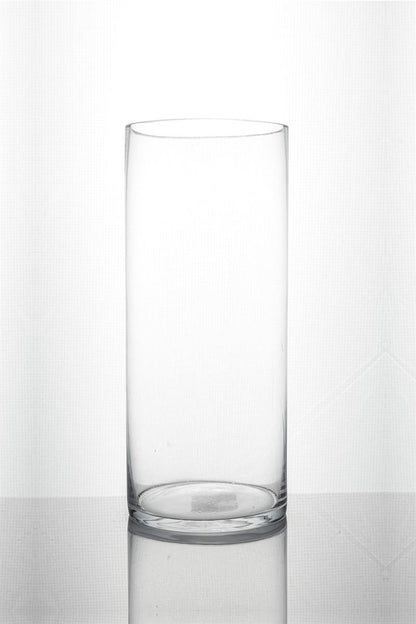 12 Inch Clear Cylinder Glass Vase 5W x 12H -- 12 Per Case