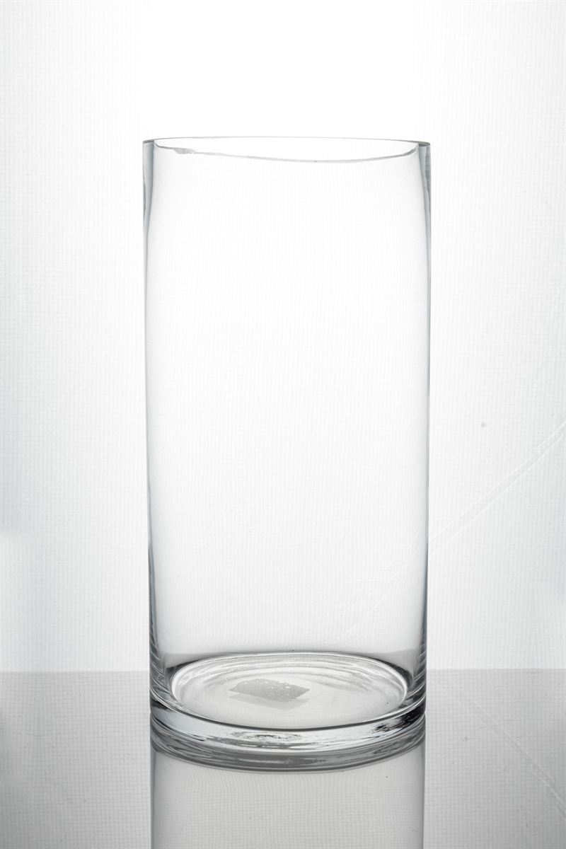 12 Inch Clear Cylinder Glass Vase 6W x 12H -- 6 Per Case