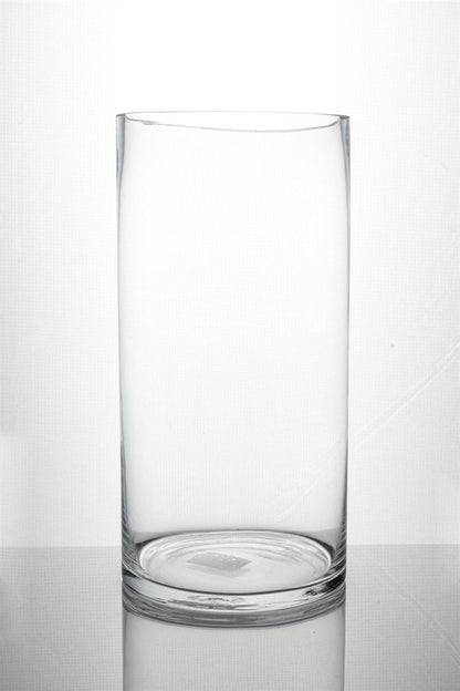 12 Inch Clear Cylinder Glass Vase 6W x 12H -- 6 Per Case