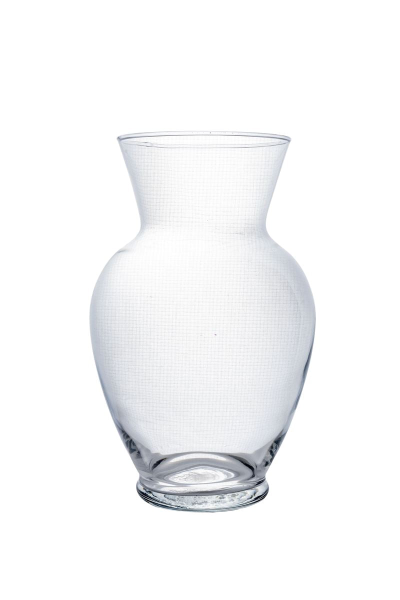 11 Inch Clear Ginger Glass Vase 5W x 11H -- 6 Per Case