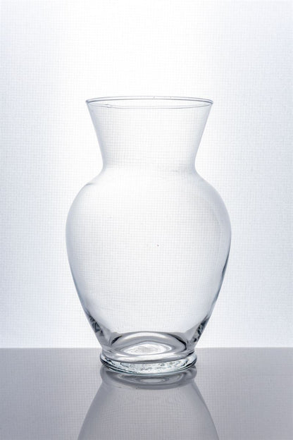 11 Inch Clear Ginger Glass Vase 5W x 11H -- 6 Per Case