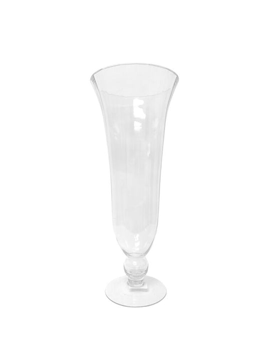 17.5 Inch Clear Flared Belly Glass Vase 7.5W x 17.5H -- 6 Per Case