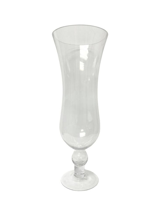 20 Inch Clear Belly Pedestal Glass Vase 7.5W x 20H -- 6 Per Case