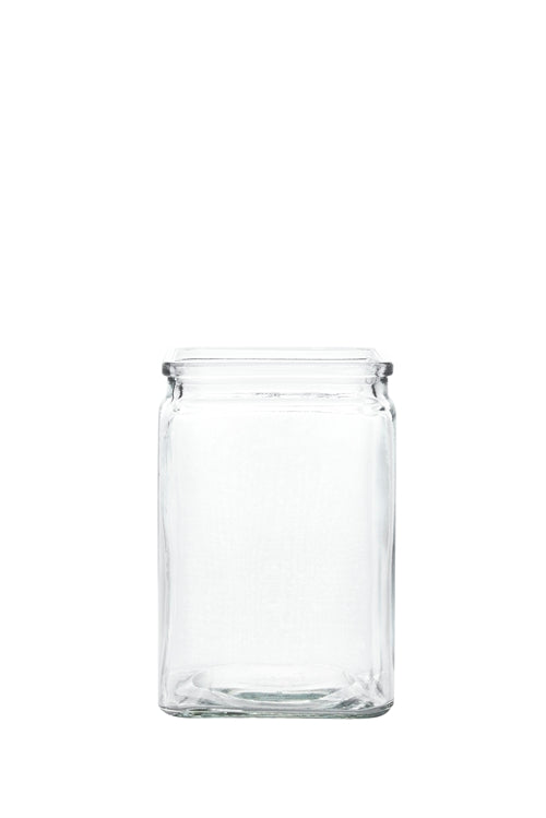 6 Inch Clear Square Glass Vase 4
