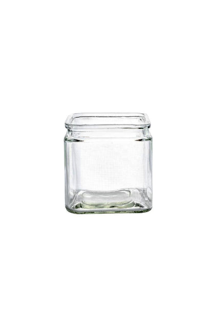 4.75 Inch Clear Square Glass Vase 4.5W x 4.75H -- 12 Per Case
