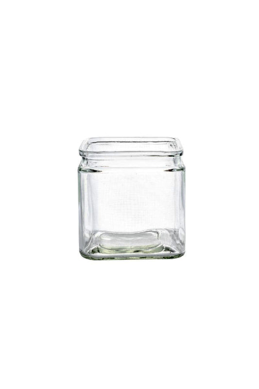 4.75 Inch Clear Square Glass Vase 4.5W x 4.75H -- 12 Per Case