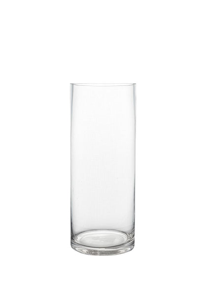 10 Inch Clear Cylinder Glass Vase 4W x 10H -- 12 Per Case