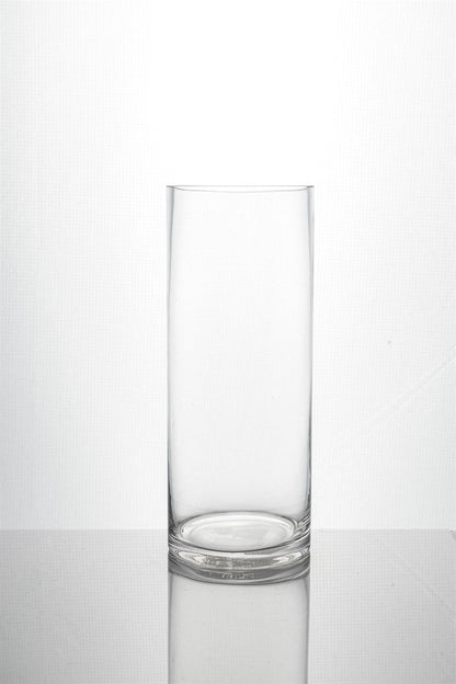 10 Inch Clear Cylinder Glass Vase 4W x 10H -- 12 Per Case