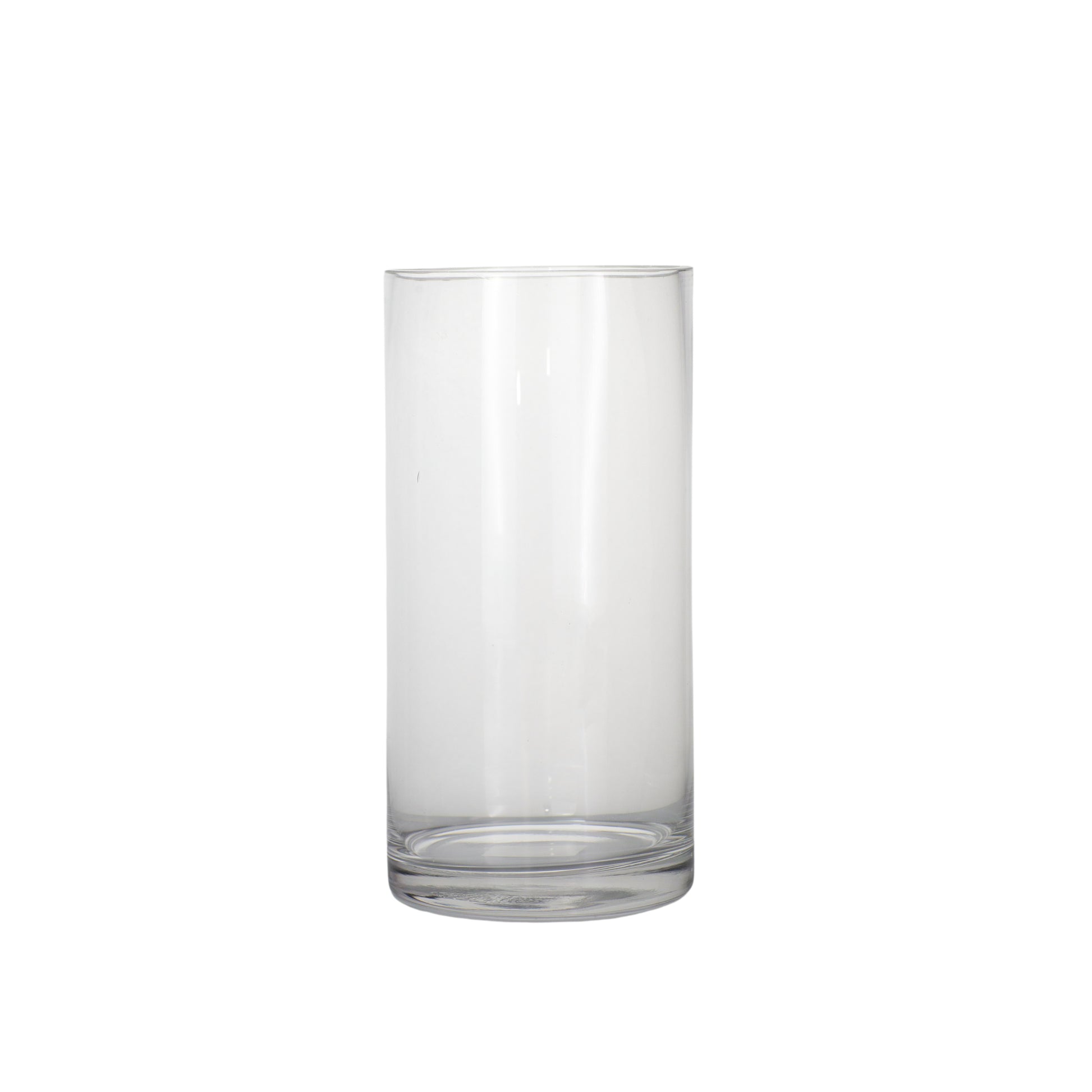 10 Inch Clear Cylinder Glass Vase 5W x 10H -- 12 Per Case