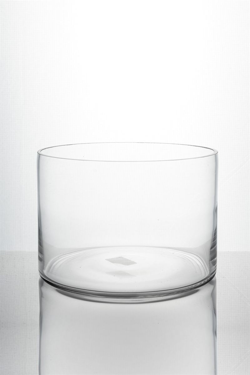 6 Inch Clear Cylinder Glass Vase 9W x 6H -- 8 Per Case