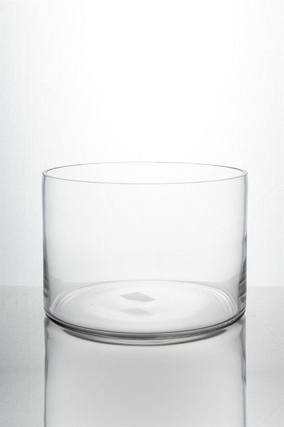 6 Inch Clear Cylinder Glass Vase 9W x 6H -- 8 Per Case
