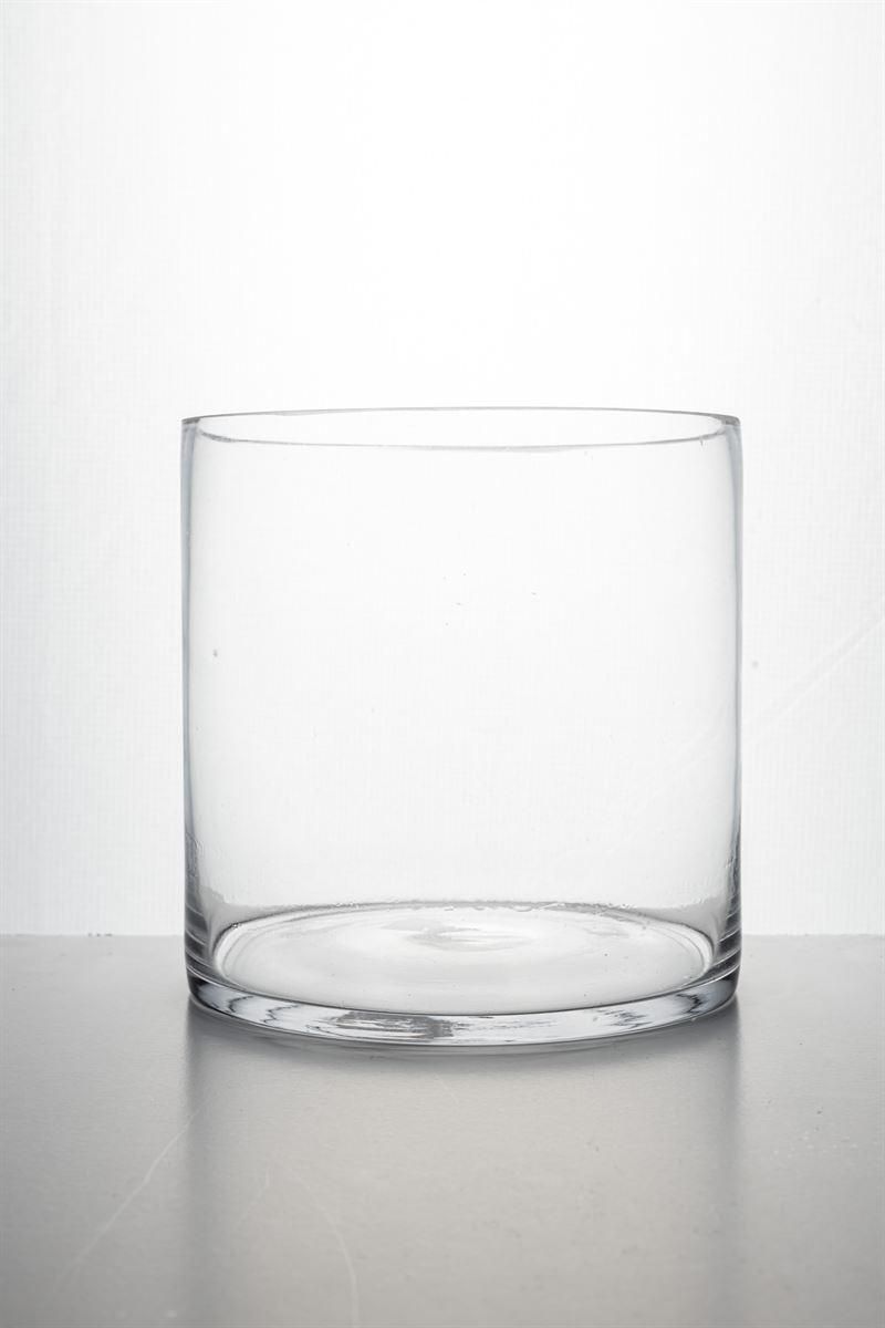 7 Inch Clear Cylinder Glass Vase 7W x 7H -- 6 Per Case