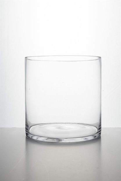 7 Inch Clear Cylinder Glass Vase 7W x 7H -- 6 Per Case