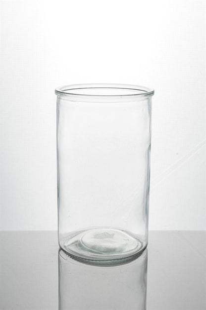8 Inch Clear Cylinder Glass Vase 4.75W x 8H -- 12 Per Case