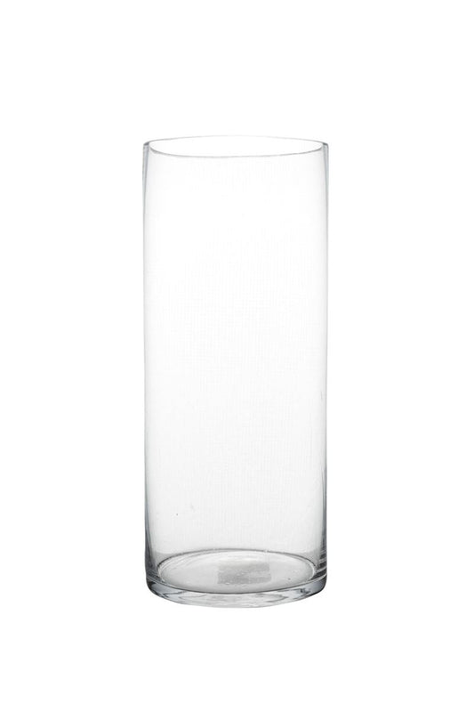 12 Inch Clear Cylinder Glass Vase 6"W x 12"H -- 12 Per Case